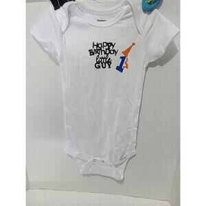 Baby Boy Gerber Short Body Suite 1st Birthday Size 18 Month